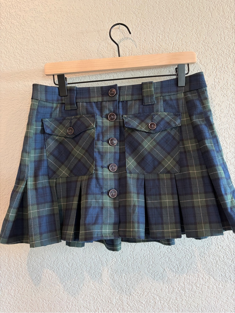 NWT American Eagle Plaid Pleated Mini Skirt Size 4 27W